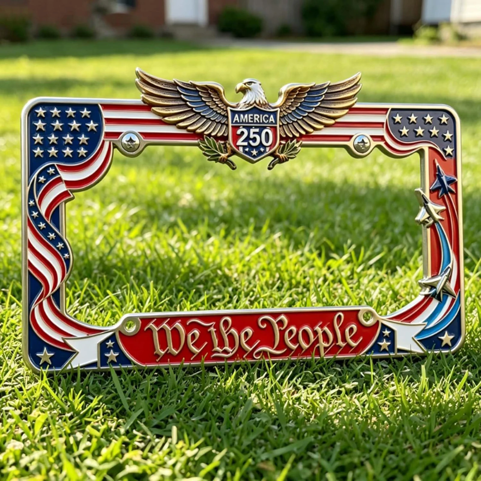 porta-placa-de-carro-antiferrugem-com-Aguia-e-bandeira-americana-para-o-250º-aniversario-para-celebracoes-patrioticas