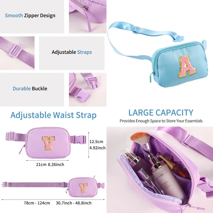 

【New style】's new letter waist bag composite fabric fashionable and all-matching body bag carry on sports bag letter waist bag