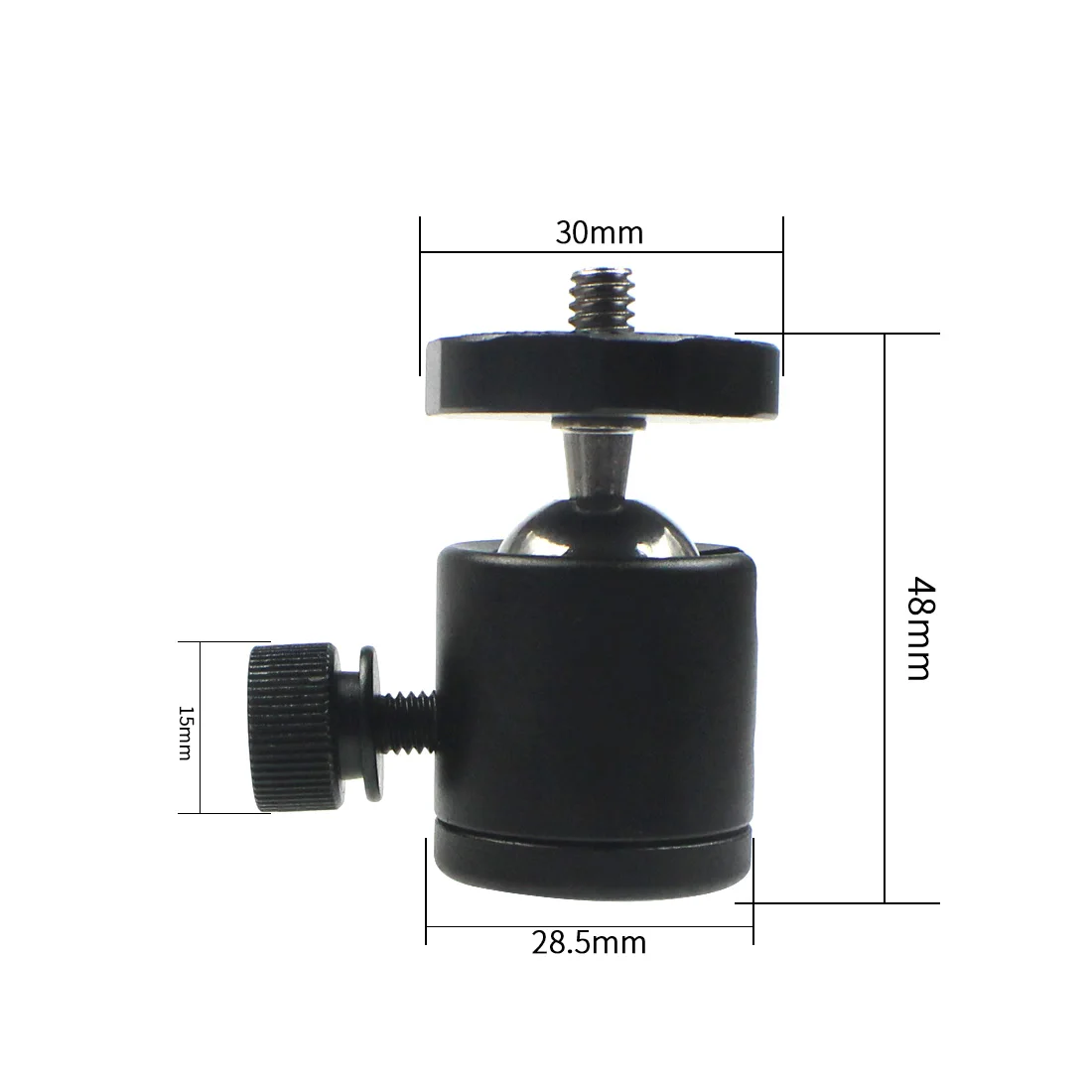 Magnetischer Magnet Auto-Saugnapf-Basis, Durchmesser 66 mm/43 mm, 1/4 Zoll Stativ-Adapter, Kugelkopf für GoPro-Kamera, Osmo Pocket Gimbal, Mobiltelefon – Detail 3