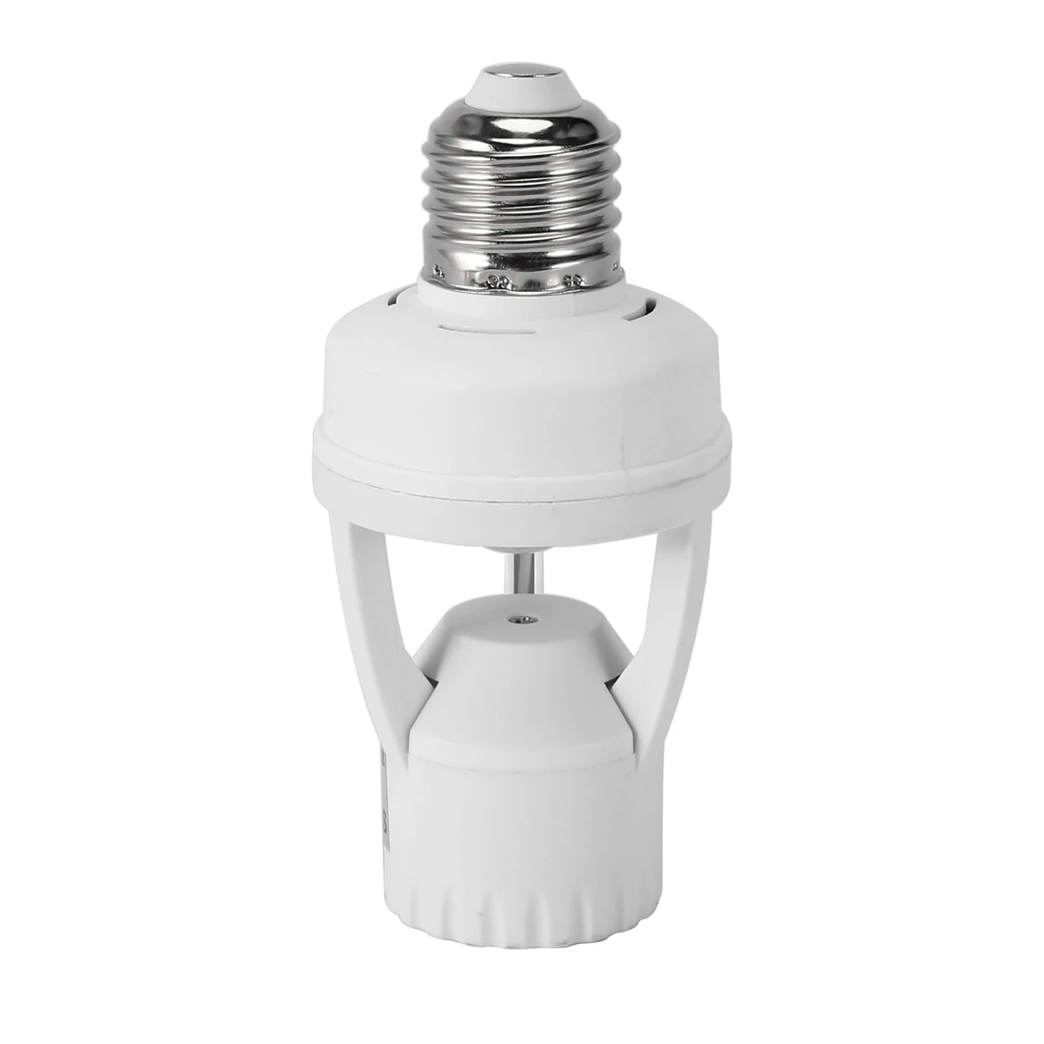 Sensor de movimiento de inducción Pir, Base DE INTERRUPTOR de enchufe, soporte de lámpara de bombilla Led, E27, infrarrojo, humano, CA 110-220V, 360 grados