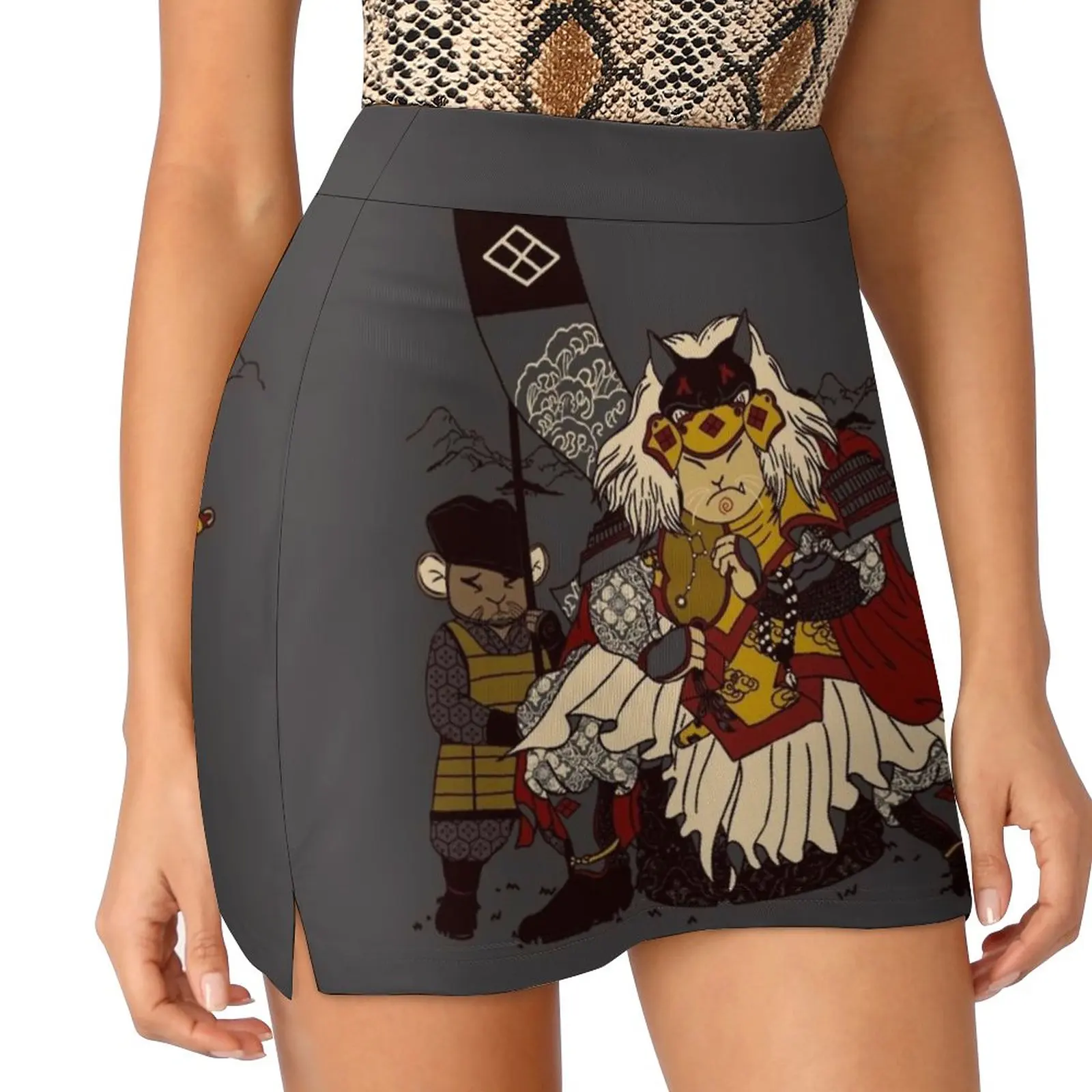 

Lord Of Cats Korean Fashion Skirt Summer Skirts For Women Light Proof Trouser Skirt Cat Rat Neko Japan Japanese Warrior