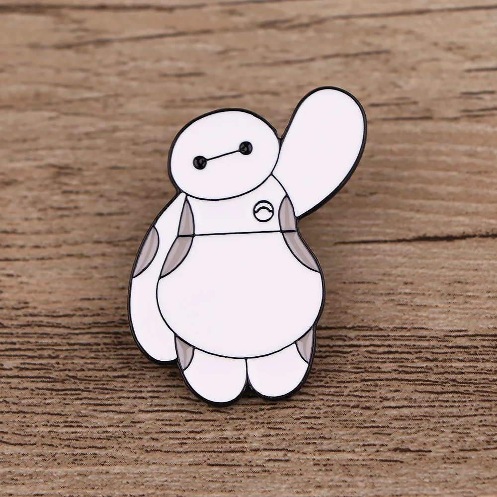 Baymax Enamel Pin Cartoon Robot Brooches for Women Lapel Pins Badges on Backpack Clothing Accessories Fashion Jewelry Gift