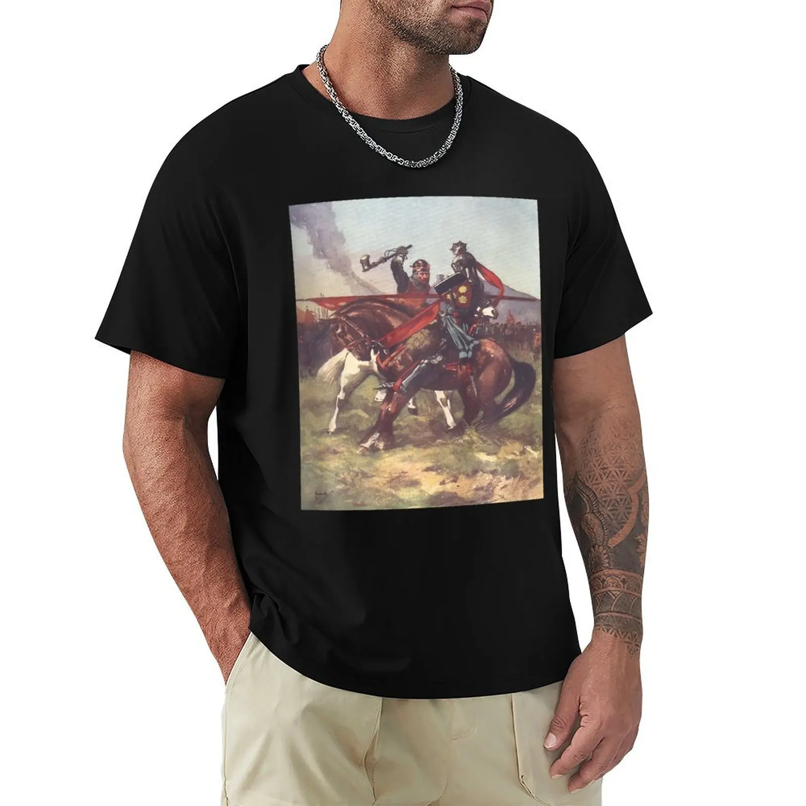 Robert the Bruce vs Henry DeBohun at Bannockburn, Scotland Premium T-Shirt Dry Fit Running Short Sleeve Top