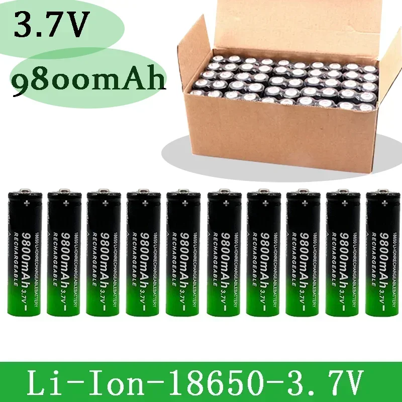 Rechargeable battery original new product hot selling 18650 lithium-ion 3.7V 9800MAH suitable for microcomputers and smartphones