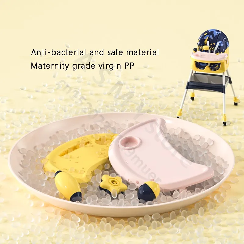 كرسي طعام للأطفال/كرسي طعام قابل للطي متعدد الوظائف للأطفال/طاولة أطفال محمولة/مع عجلة عالمية قابلة للفرامل #4