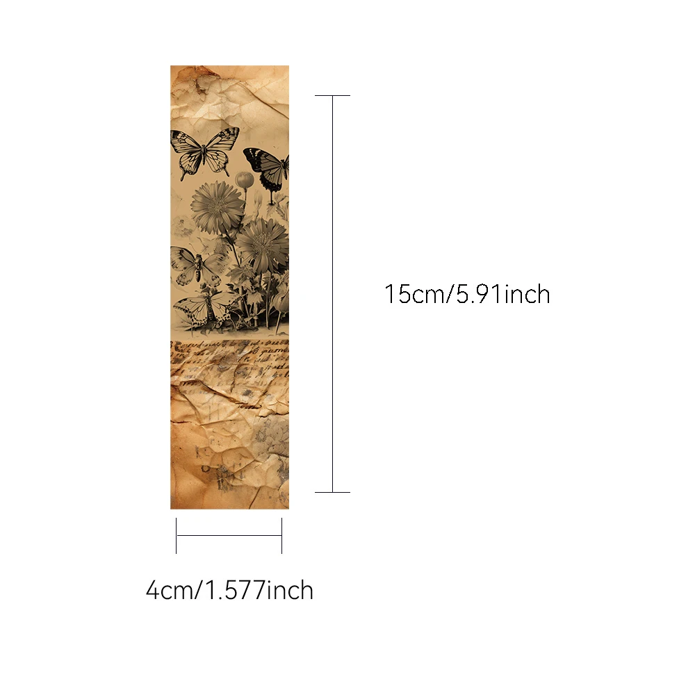 30/60PCS Retro Butterfly Bookmark Reading Cartoon Printing Decoration Landscape Bar Durable  Creative Photography Bookmark