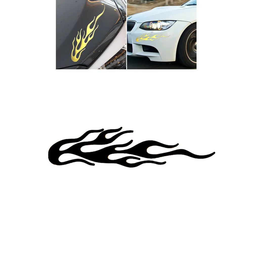 Universal 3D Wind Tail Motorcycle Magic Flame Fire Sticker Decal Emblem Label Badge Decor Decorative Auto Exterior Accessories