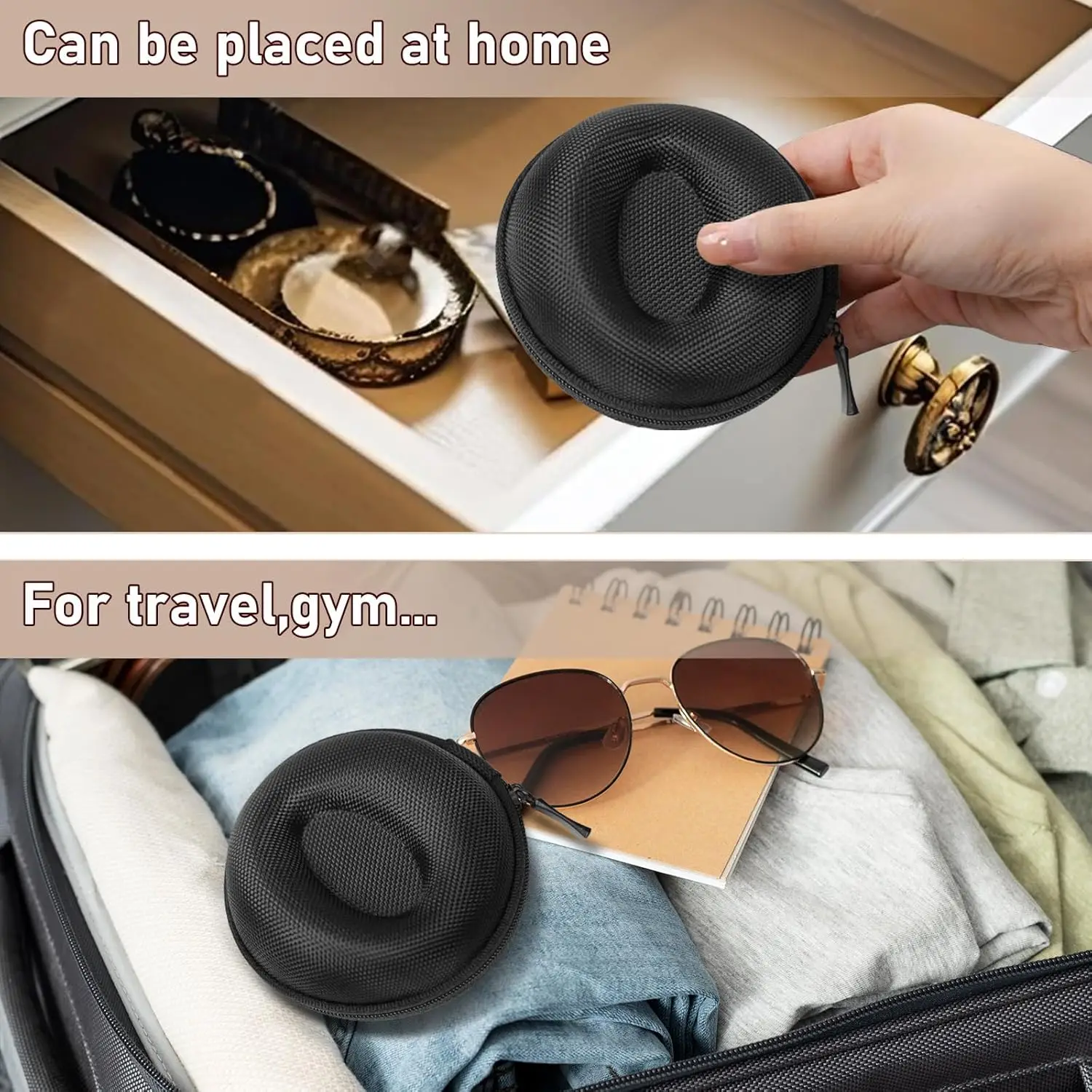 Tragbare Uhrenbox mit Reißverschluss für Reisen, staubdichte Einzeluhren-Aufbewahrungsbox für Armbanduhren und Smartwatches, Weihnachtsgeschenk – Detail 7