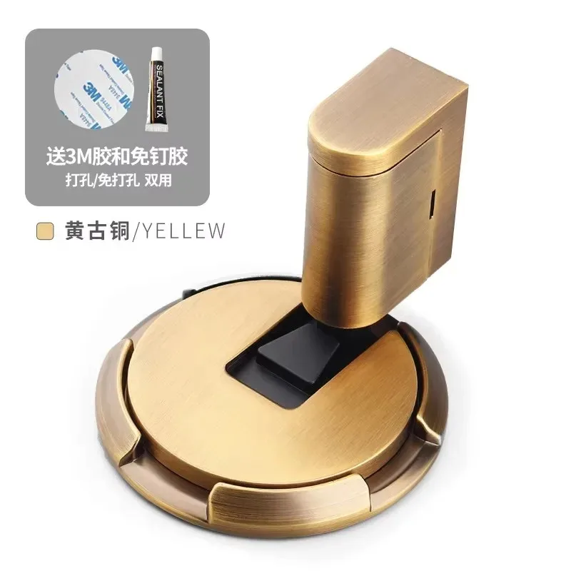 

Magnetic door stopper heavy-duty non drilling stopper, windproof non punching mechanical silent floor door stopper