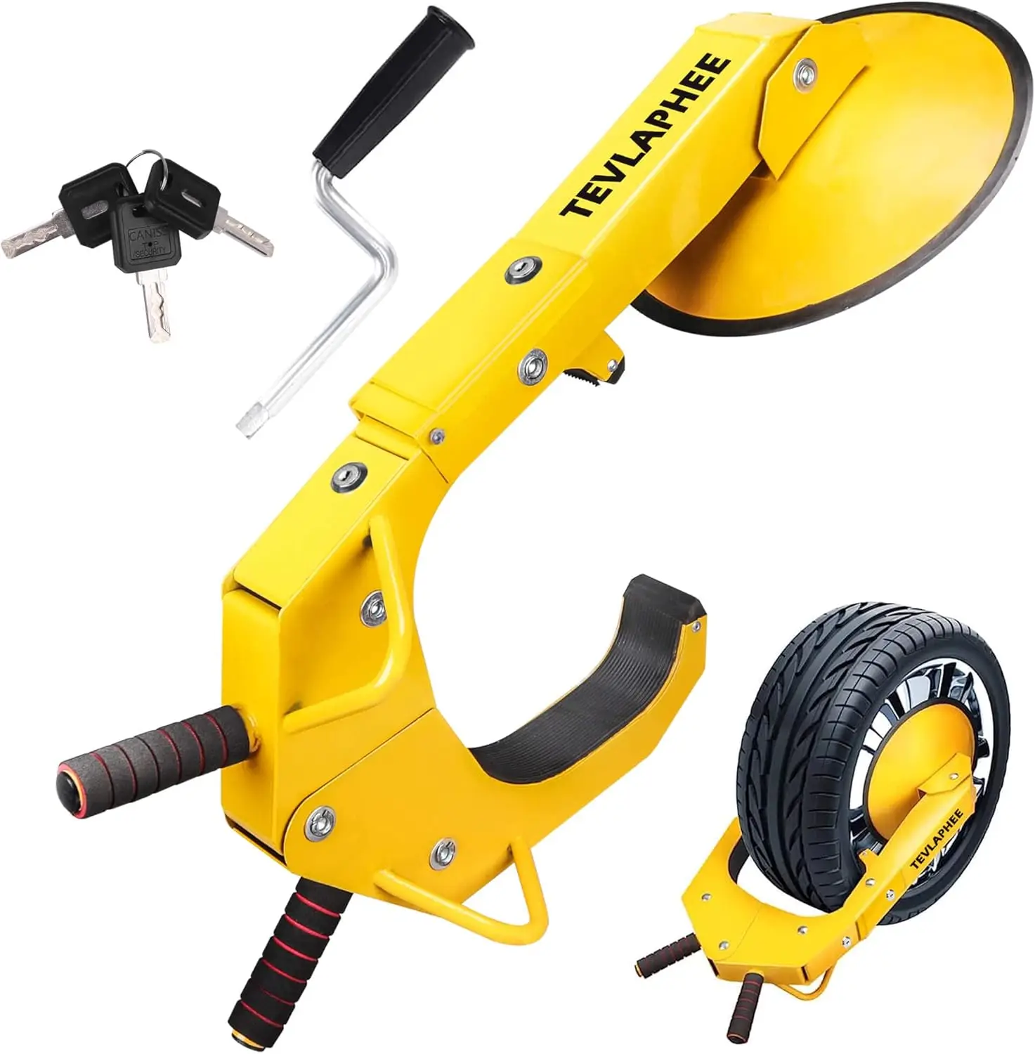 

Universal Car Wheel Clamp Lock Anti-Theft Parking Boot for Vehicles Trailers SUVs Trucks Adjustable Dual Security