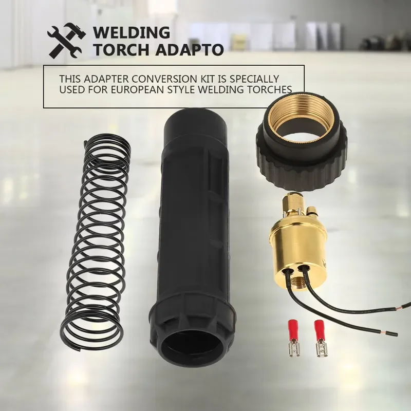 Euro Fitting Conversion Kit Euro Fitting Connector Brass CO2 Mig Welding Torch Adaptor Conversion Kit Set Welding Torch