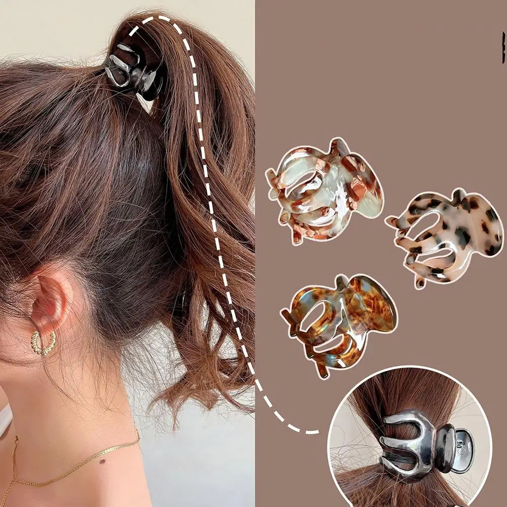 1PCS Acetate Tortoiseshell Small Hair Claw Clips Women Girls Mini Sweet Crab Hair Clamps Barrettes Hair Accessories Fashion