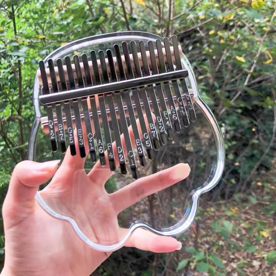 IRIN 17 Keys Kalimba Thumb Piano With Eva Bag Crystal Kalimba Acrylic Finger Piano Gifts For Beginners With Tuning Hammer