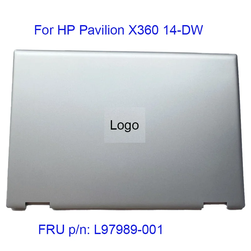 

НОВАЯ крышка корпуса для HP Pavilion X360 14-DW, задняя крышка ЖК-дисплея L97989-001, серебристый, оригинал