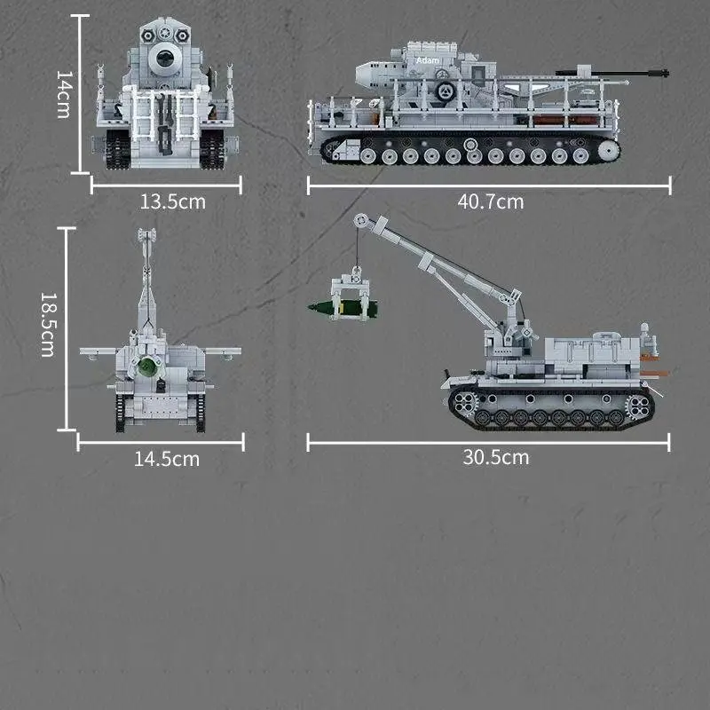 War King FC4303 Karl Mortar Gun Armored Vehicle 2875+PCS Track Car Building Block Set for Boys Intelligence Assembly Toy Gift