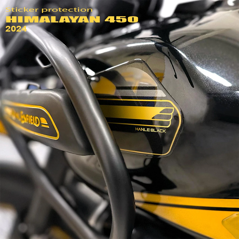 For Himalayan 450 Hanle Black 3D Epoxy Resin Protective Sticker Motorcycle Tank pad Stickers Protection kit Waterproof Sticker