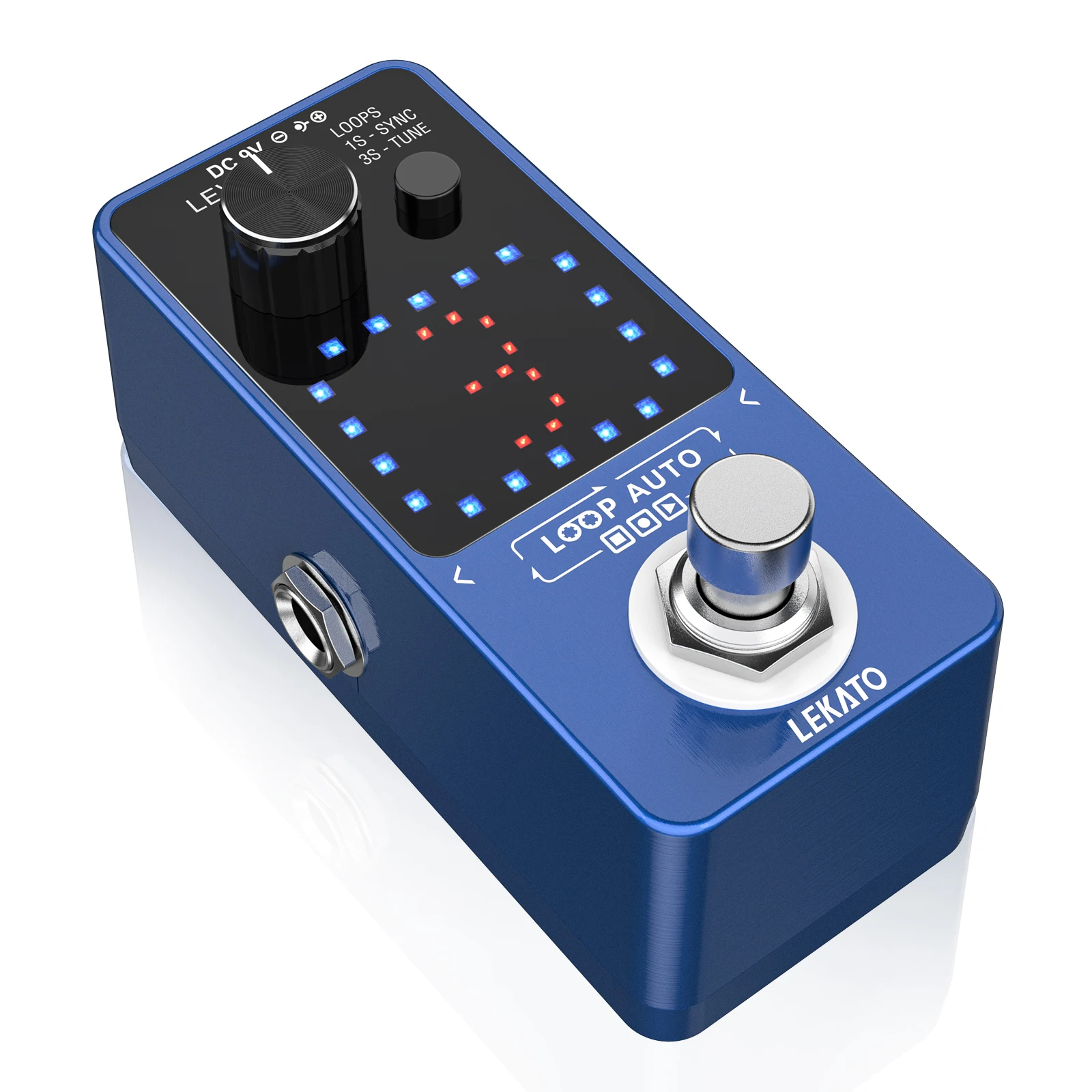 Lekato Pedal Efek Gitar Mini Tuner Presbyopic Pedal Looper Gitar Listrik Looper Loop Record 3 Slot Gelombang Per 6 Menit Pedalboard