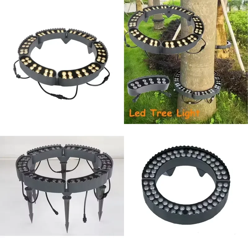 for Curved Aluminum LED Tree Lights Outdoor Park Villa Landscape Decoration Assembleable 50000 Hours Service Life