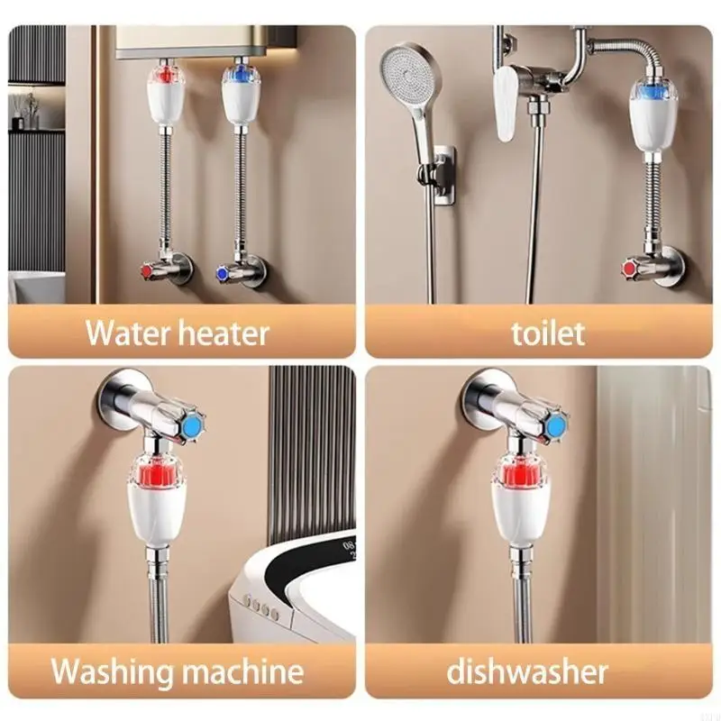 4XFD 2Pcs Household Electric Water Heater Inlet Filter Strong Dirt Filter Easy to Use