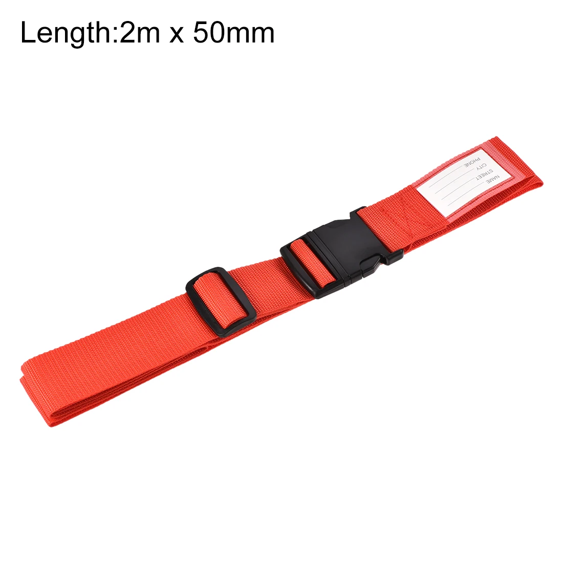 1/4pcs Luggage Strap Suitcase Belt with Buckle Label, 2x78" 2Mx5cm Adjustable PP Travel Bag Packing Accessory image 2