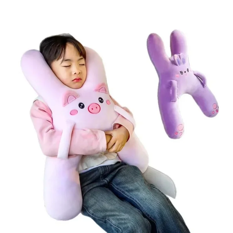 For Long Distance Travel Kids Car Neck Pillow Prevent Head Leaning Seat Belt Safety Sleep Aid Interior Accessories