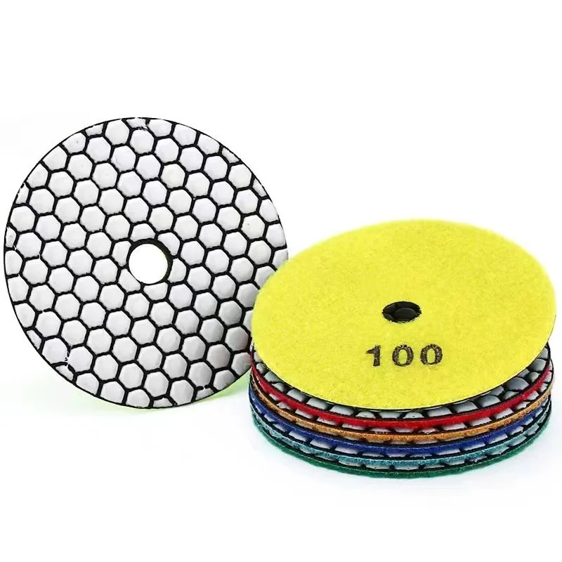 

Hexagon Honeycomb Diamond Dry Polishing Pads 3" 4" Inch 150-2000 Grit for Granite Marble Tile Stone Concrete Countertop DIY