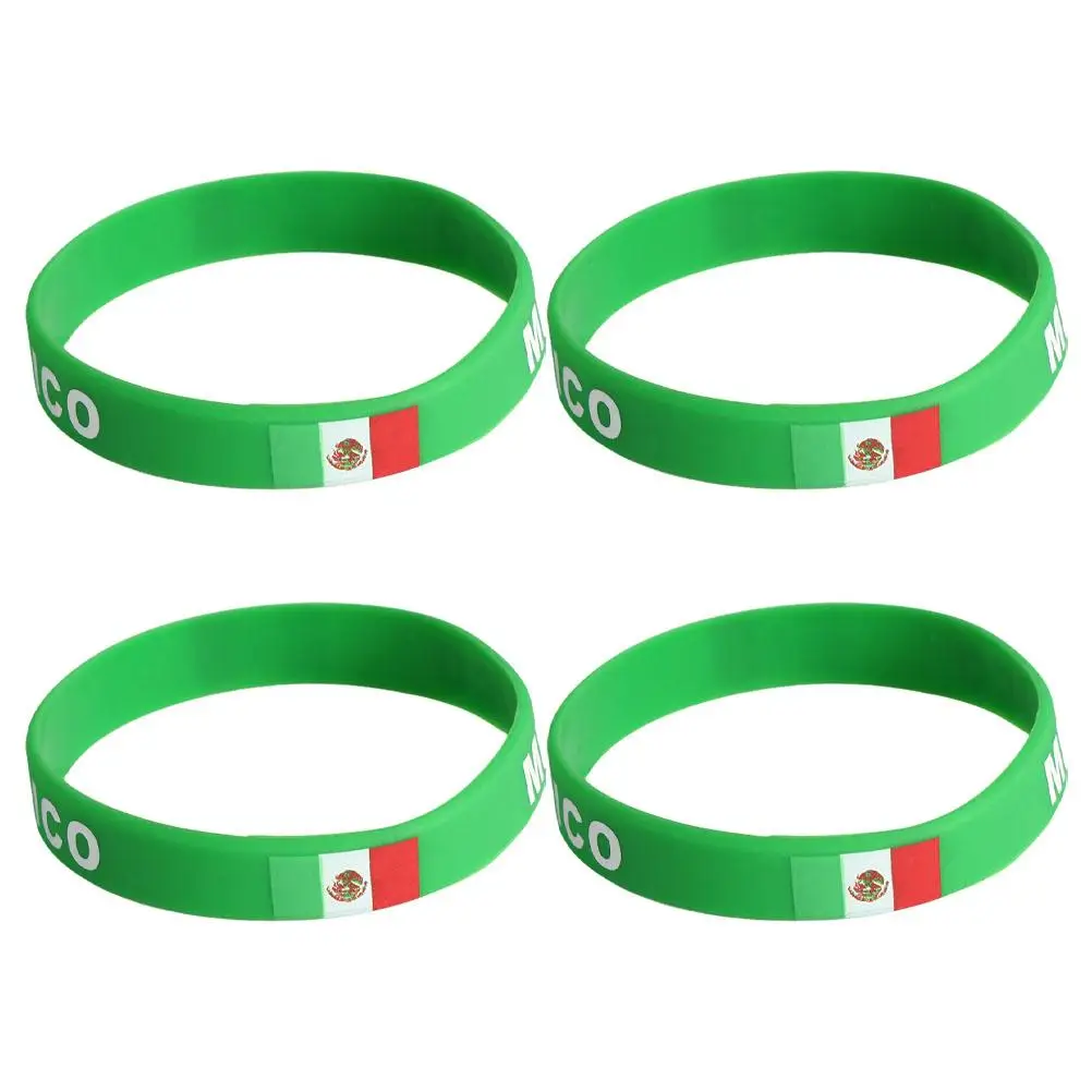

Silicone Wristbands Flag Bracelets Adjustable Size Structure Sports Event Fan Country Silicone Wristbands Accessories