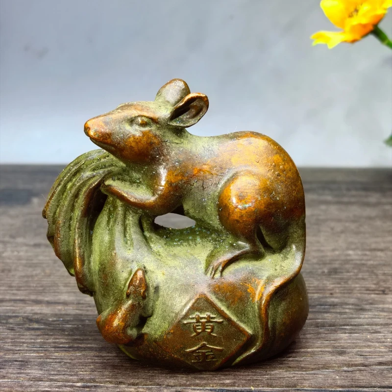 

Little Fairy / Retro Brass Exquisite Mouse Desktop Ornament Creative Metal Animal Sculpture Living Room Home Decoration Gift