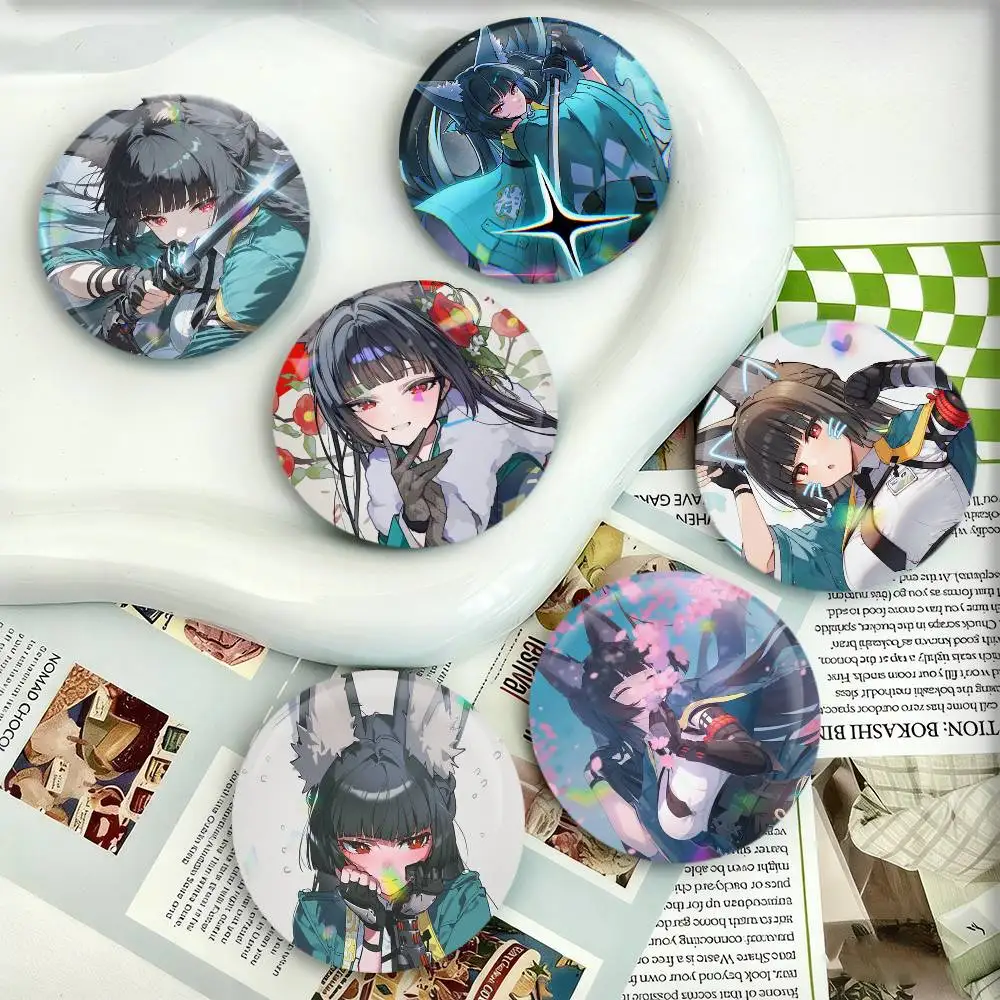 Z Zone Zero Miyabi Hoshimi Badges 25 32 44 58 75 mm Round Fans Collect Friends Gifts Brooch Souvenir
