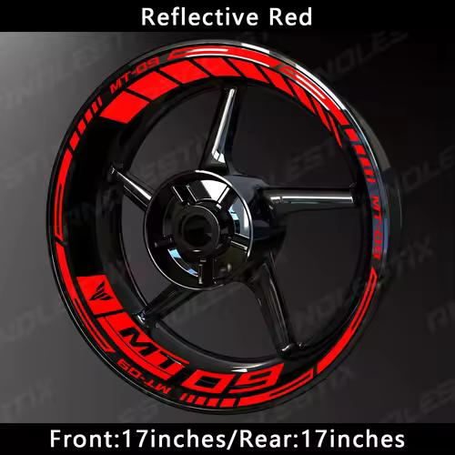 AnoleStix Reflective Motorcycle Wheel Sticker Hub Decal Rim Stripe Tape For YAMAHA MT-09 MT09 - Image 14