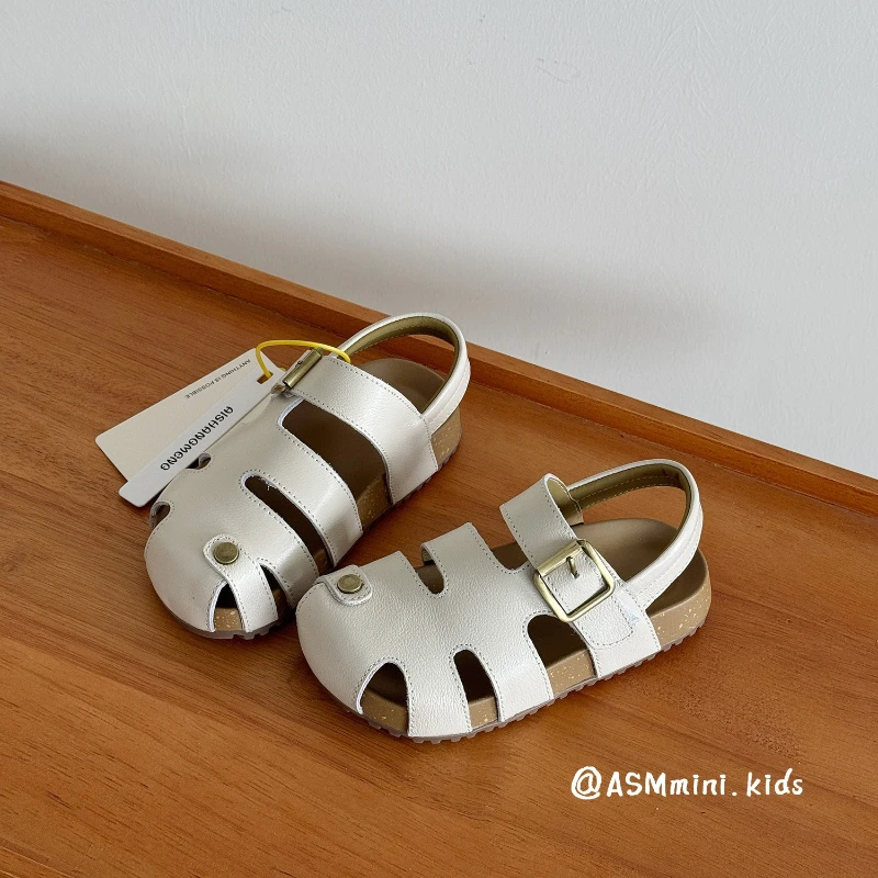 Fashion Girls Shoes 2026 Summer New Kids Thick Soled Sandals Comfort Non Slip Boys' Beach Shoes Simple Versatile Girls' Sandals