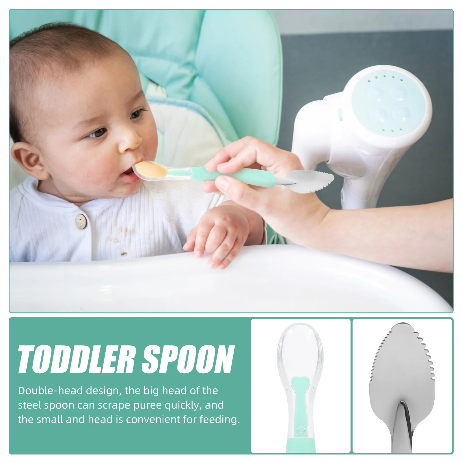 Stainless Steel Scraper Home Scoops Fruit Spoon Baby Spoons Scraping Dessert Supplement Food Multipurpose