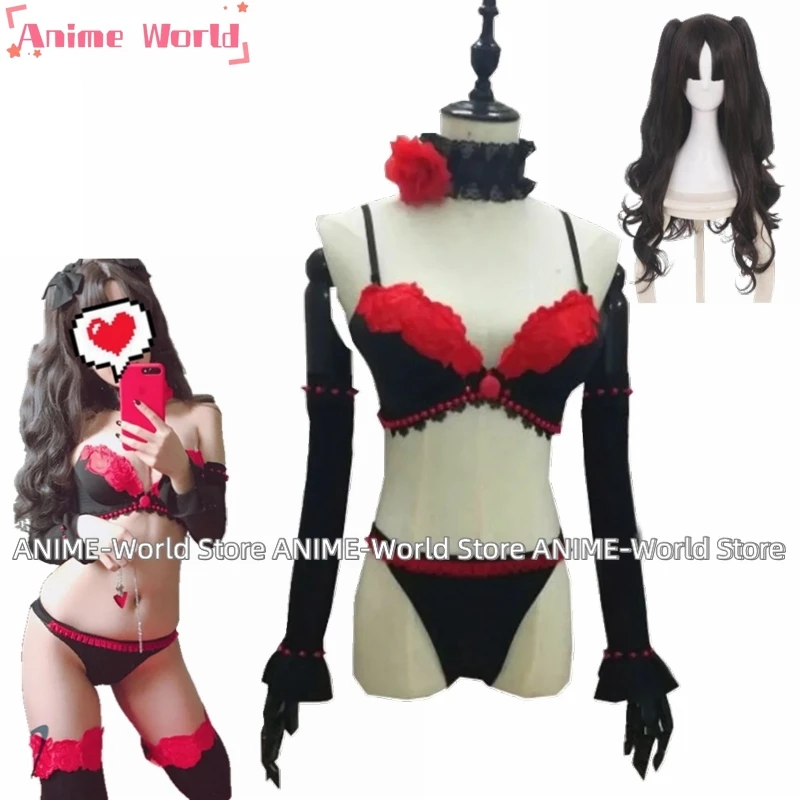 

》 Пользовательский размер 》 Tohsaka Rin Cosplay Queen Ver. Fate Grand Order костюм Fate Extra Cosplay Rin Tohsaka сексуальный костюм