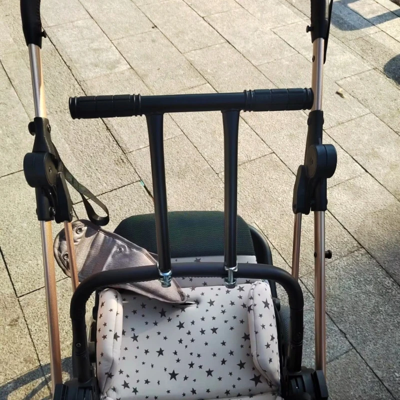 Baby Carriage Handle Extension Adjustable For 22mm To 38mm Tube Comfortable Ergonomic Design For Smooth Pushing 15UB