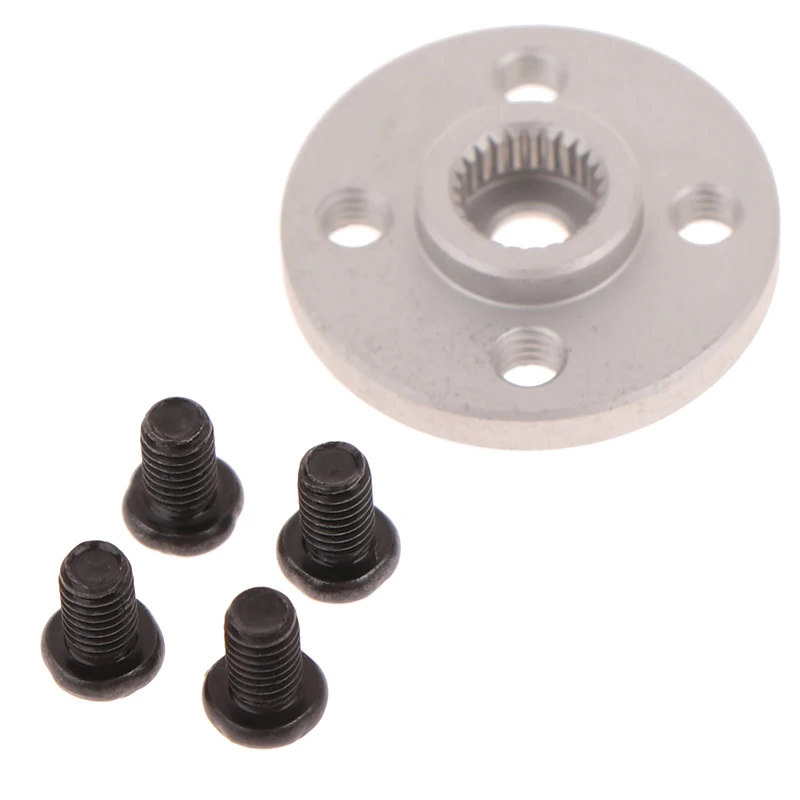 5 juegos de brazo Servo de aleación de aluminio 25T, Stent de disco de engranaje de dirección redondo para conector de Motor de coche Robot MG995/MG996R RC