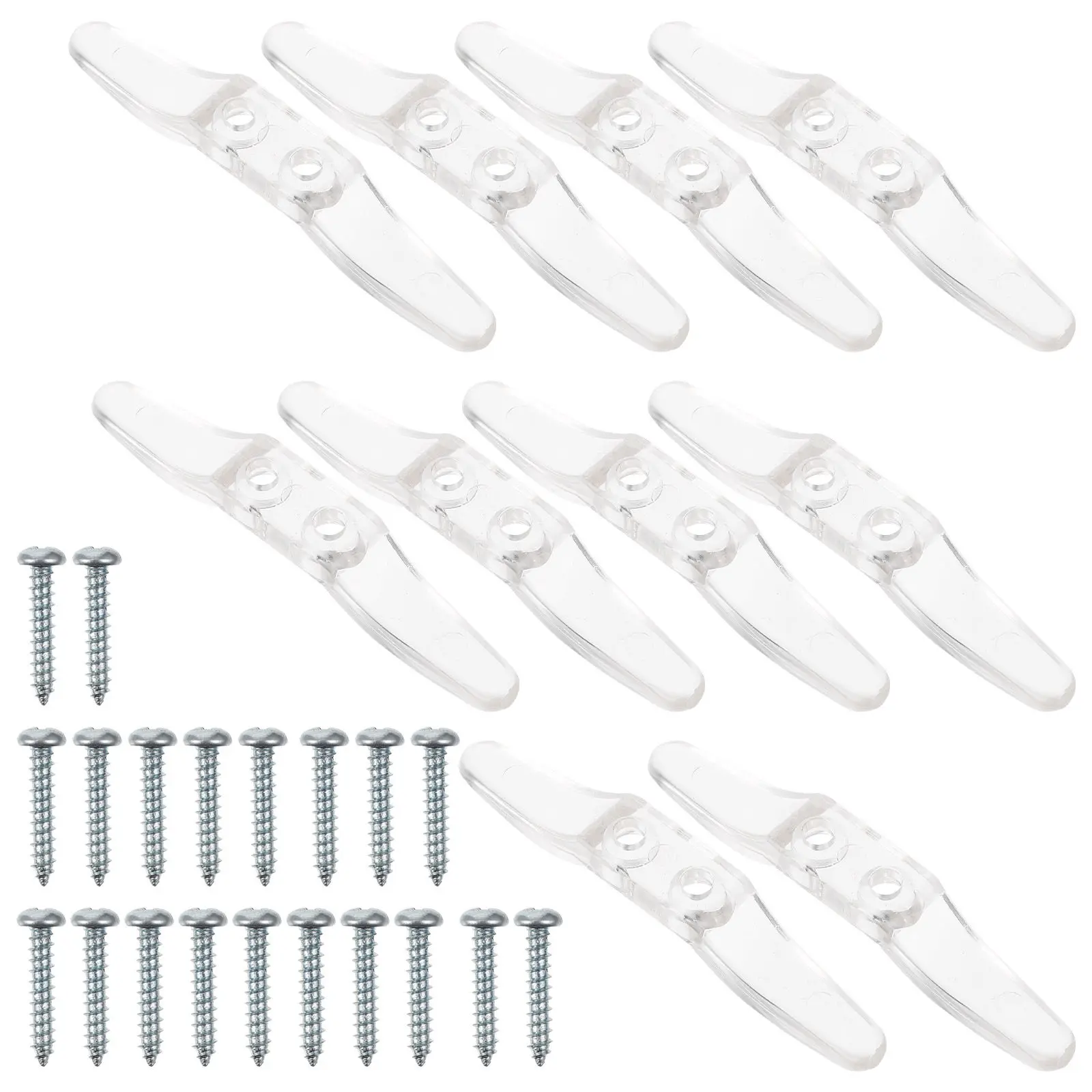 10Pcs Transparent Blind Cord Safety Cleats Plastic Window Rope Cleats Pet Protection Cord Controlling Accessories