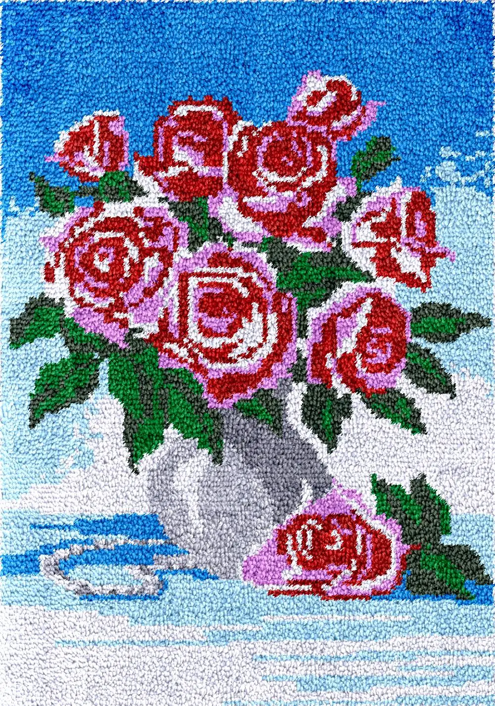 latch hook kits rugs extra large Rose carpet Smyrna embroidery set Knot plastic canvas Diy bag needle arts and crafts hobby