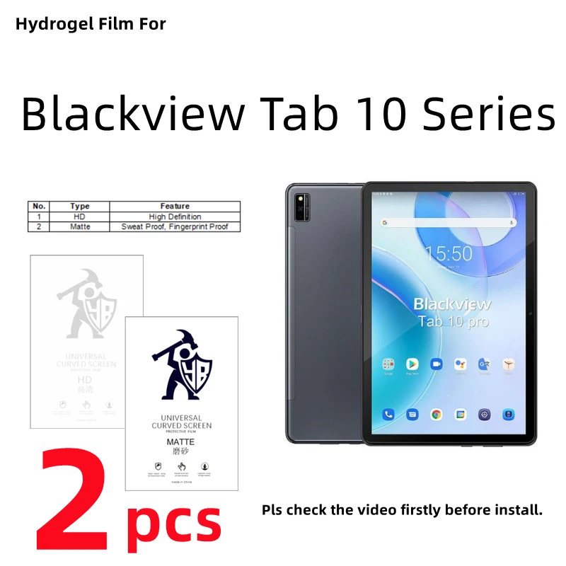 

2pcs Matte Hydrogel Film For Blackview Tab 10 Pro HD Screen Protector For Blackview Tab10 10.1 Clear/Frosted TPU Protective Film