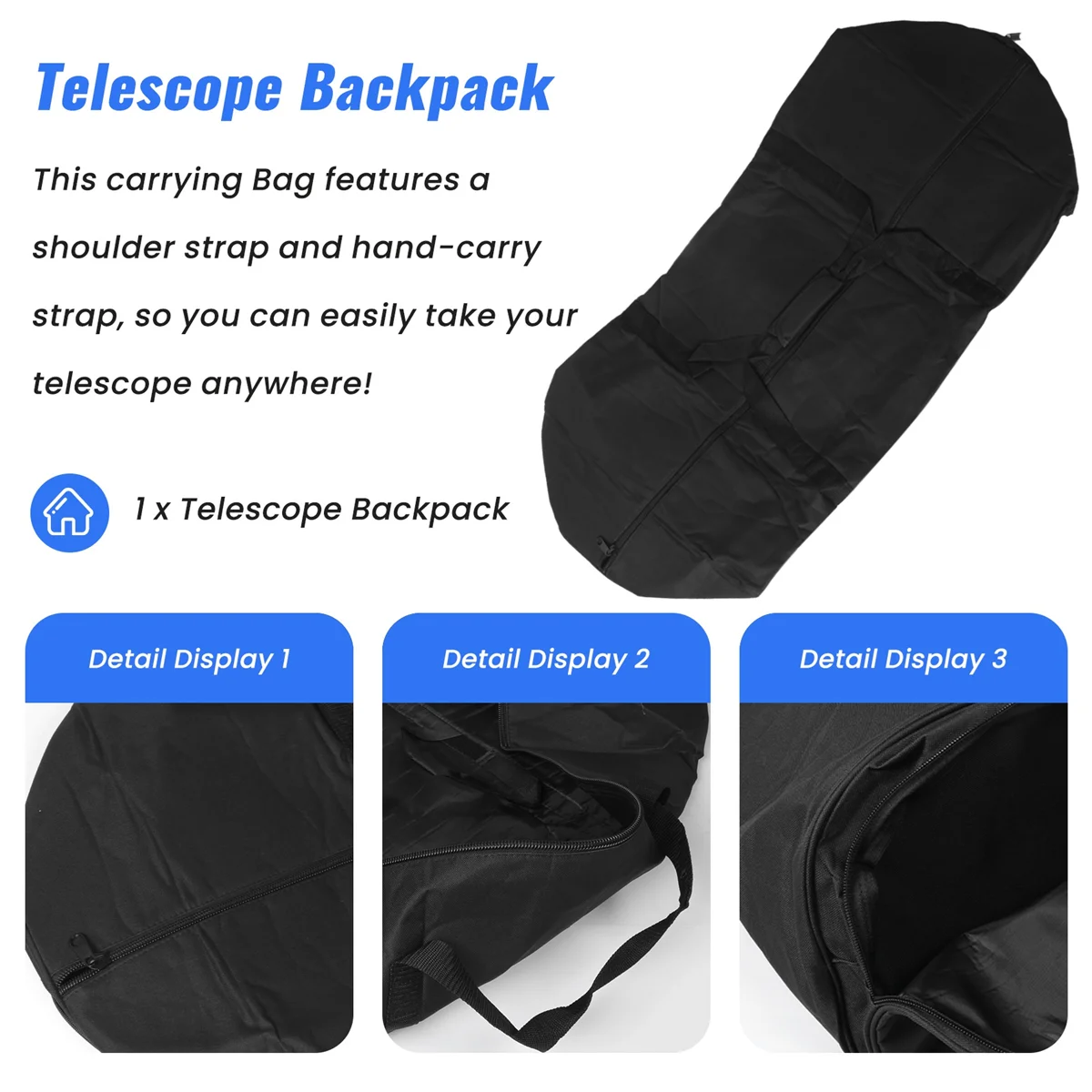 

LAVD Astronomical Telescope Storage Bag Carrying Protector Soft Case Shoulder Backpack for Celestron AstroMaster 150EQ