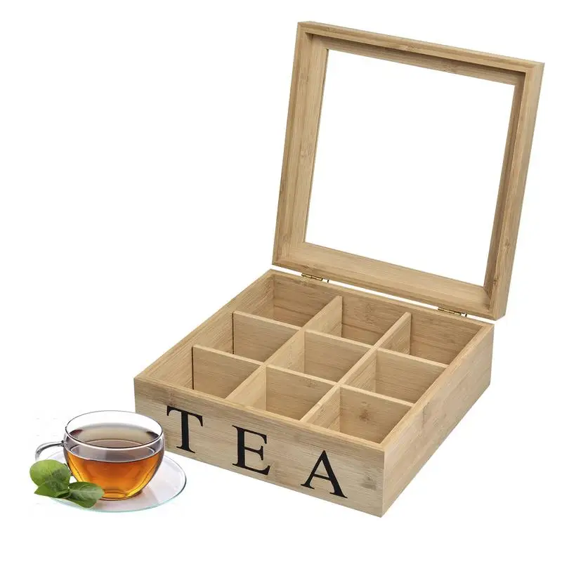 

Tea Bag Storage Box Multi Functional Compartment Box large capacity Sugar Bag Storage Bin for Countertop Kitchen Organizer