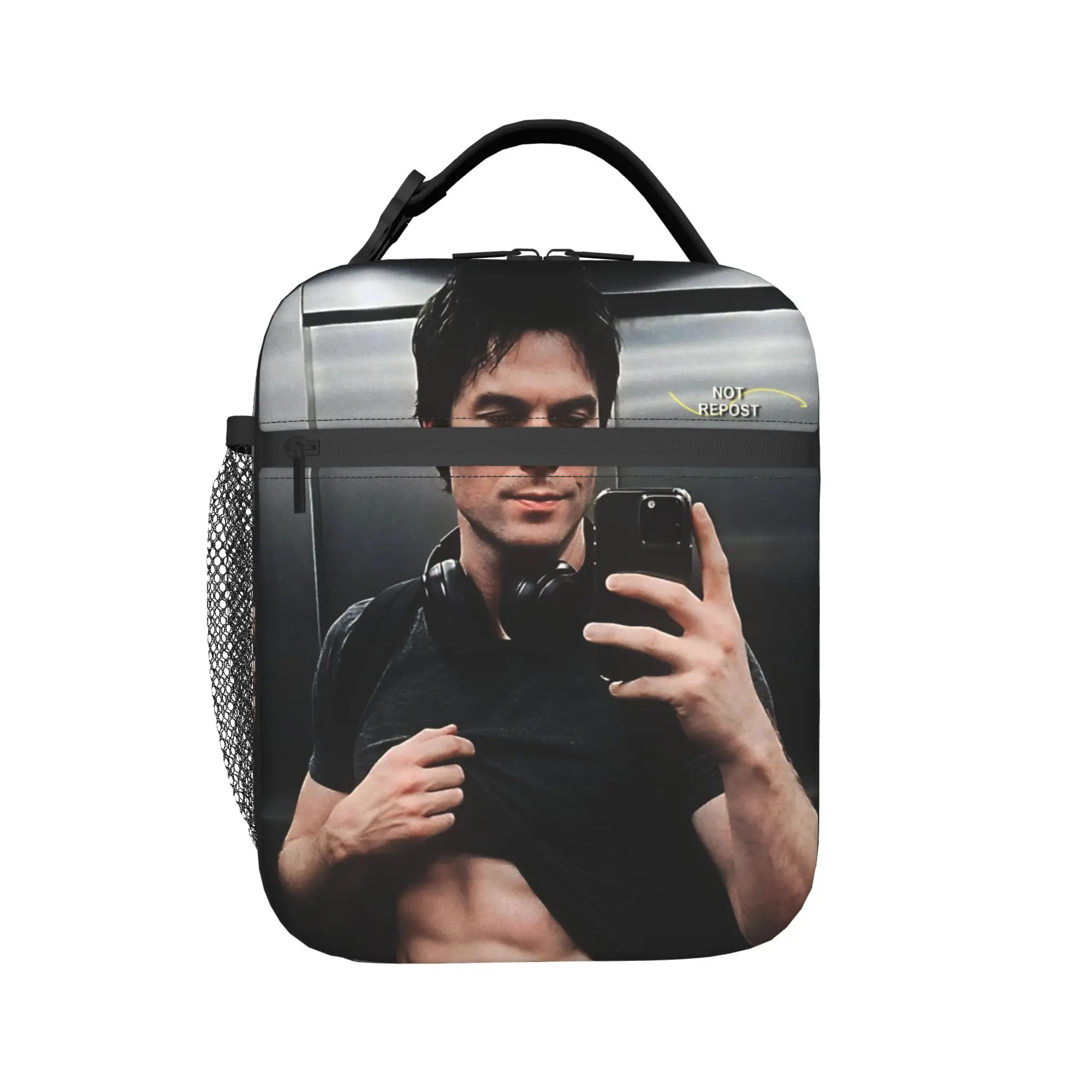 The Vampire Diaries Resuable Movie Lunch Bag For Child  Office Print Lunch Box Fashion Oxford Thermal Tote Handbags