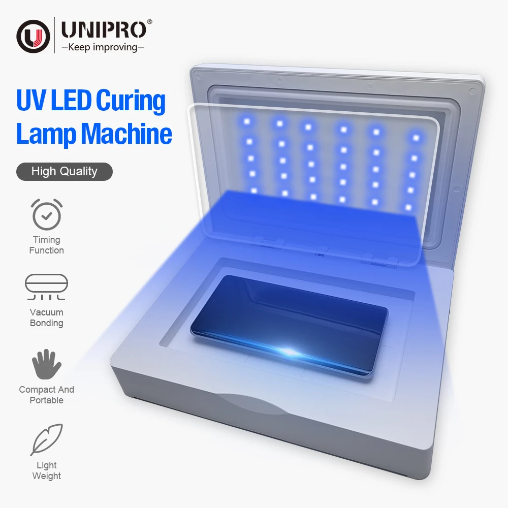 

UNIPRO 110V 220V UV Curing Vacuum Holding Machine Smart Digital Display Hydrogel Film Rapid Curing Lamination Tool