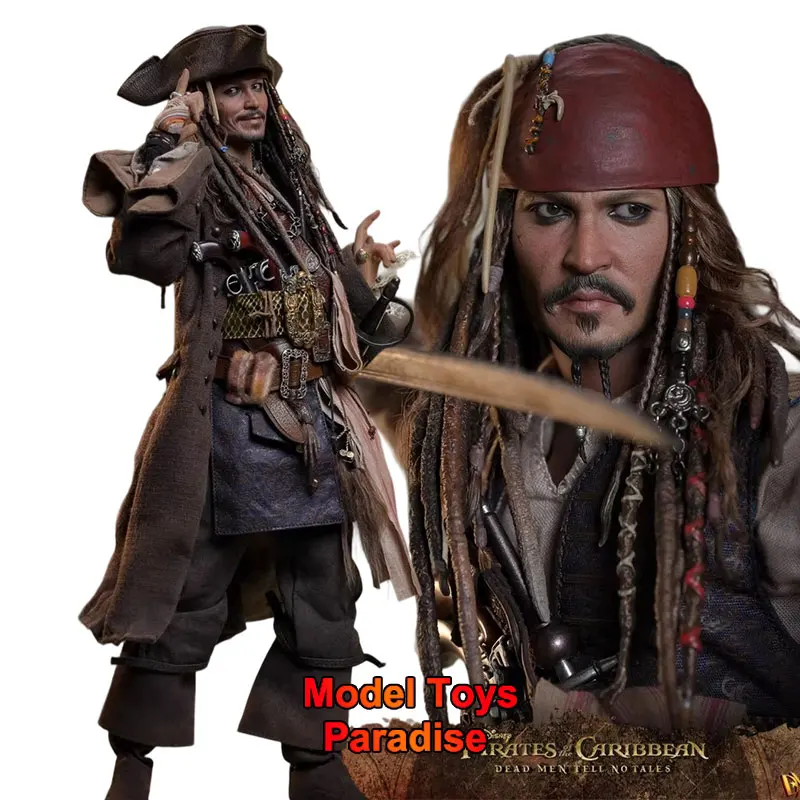 

1/6 Collectible Toys Jack Sparrow Pirates of the Caribbean Captain Men Soldier 12'' Action Figure Model Gifts HOTTOYS HT DX37