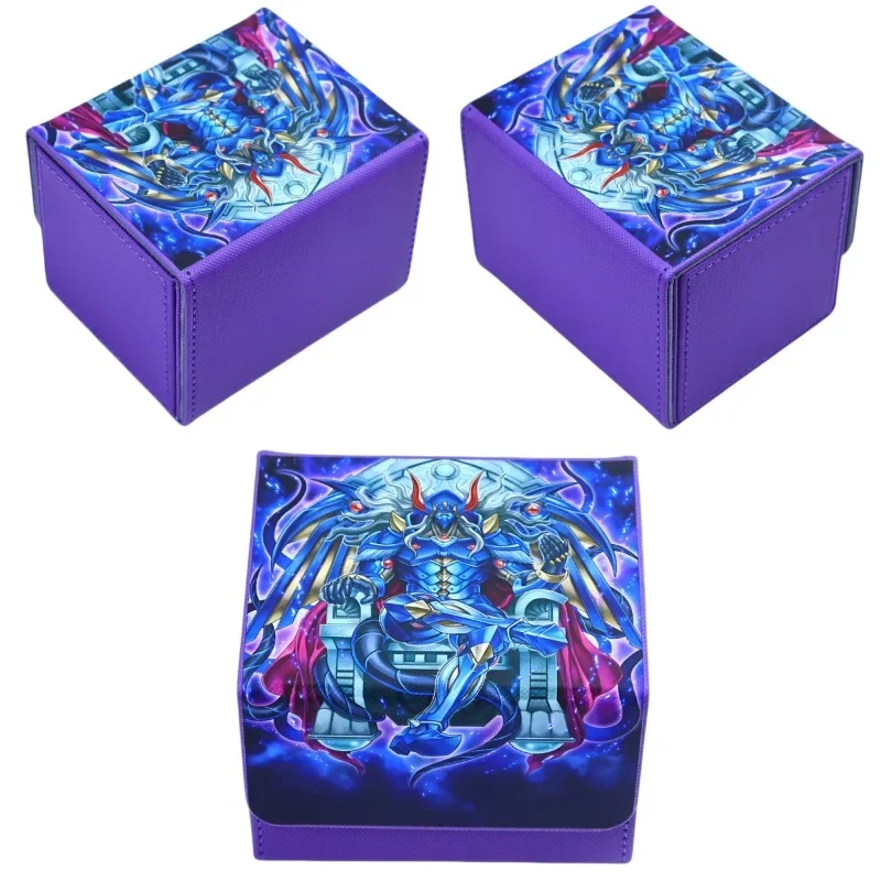 YuGiOh DDD Deviser King Deus Machinex DIY Acrylic Center Card Stuck Leather Card Storage Box Anime Classics Game Collection Toy