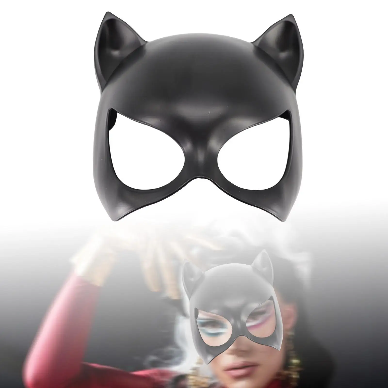 Katzenmaske Zubehör Gesichtsbedeckung Halloween Kostüm Tiermaske Tier Cosplay Gesichtsmaske für Party Festival Nachtclub Geburtstagsrolle – Detail 7