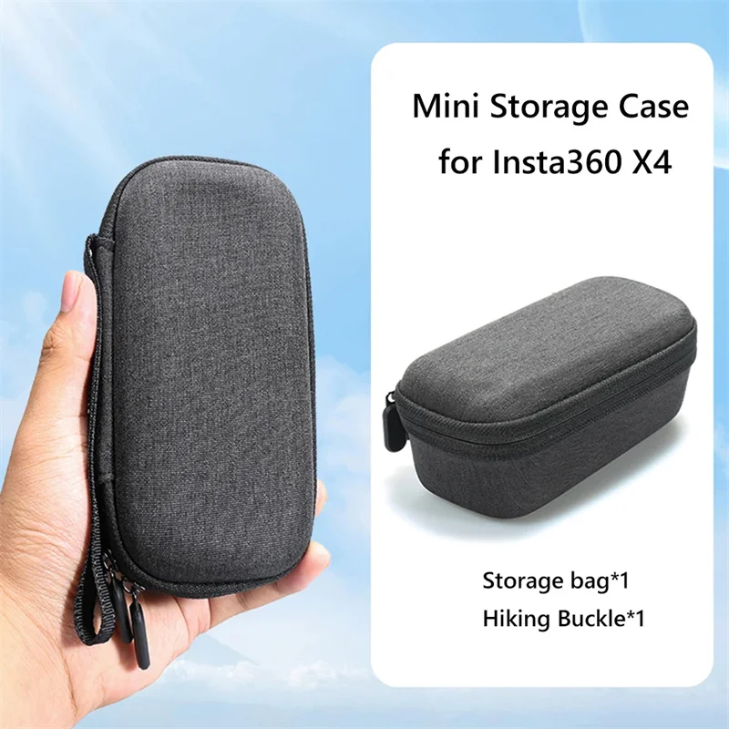 For Insta360 X4 Accessories Portable Carrying Case Including Lanyard Small Size Hard Shell Bag Anti-Scratch Portable Storage Bag