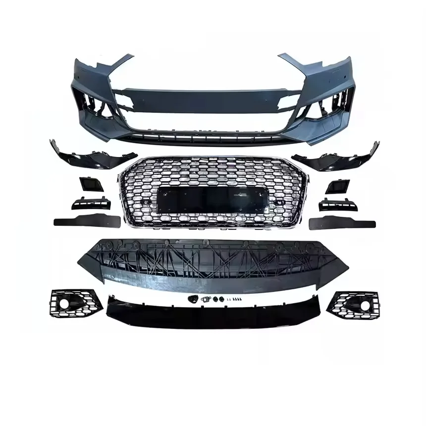 Fast Shipping Audi A4 B9 Body Kit RS4 Style Front Bumper Kit With Grill for Audi A4 B9 S4 2017 2018 2019 Us Warehouse