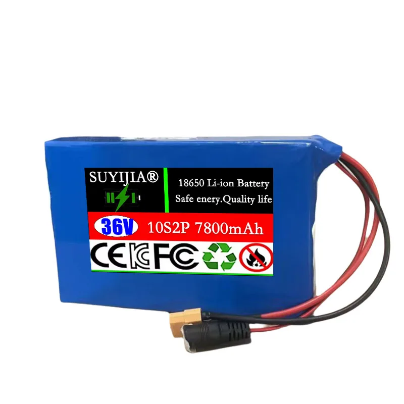 36V Battery Rechargeable Li-Ion Battery 36V 7800mAh 10S2P ​​18650 20A with BMS Scooter and Bicycle