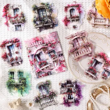 Journamm 10 adet/paket PET Çıkartmalar Yaratıcılık Su Geçirmez Yapışkanlı DIY Scrapbooking El Yapımı Dekoratif Önemsiz Dergisi Malzemeleri