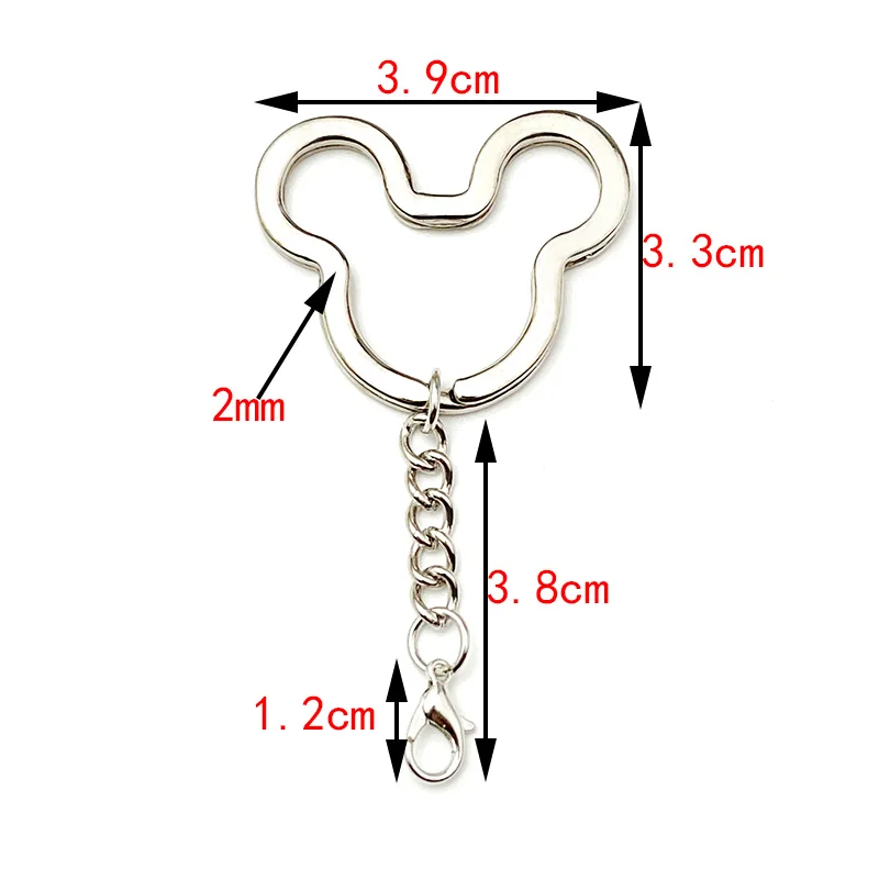 6 Teile/los Herz Stern Form Schlüssel Ring Kette Runde Flache Draht Offenen Ring Metall Schlüssel Ring DIY Auto Schlüssel Spielzeug Anhänger, der Kette Großhandel – Detail 10
